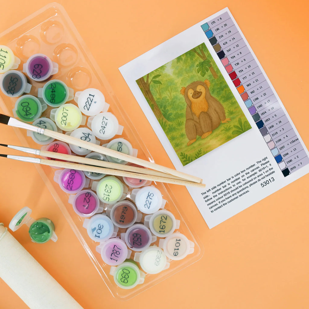 Malowanie według numerów Małpa Design Malen, Kreativität, Baseln, DIY, Künstler, Kunstwerk, Malen nach Zahlen, Bastelidee, Ausmalbild, Afrika, Wildtiere, Affe, Affen, Motivation, Respekt, Selbstachtung, Selbstliebe, Selbstbewusstsein, Äffchen, Selfcare, Liebe