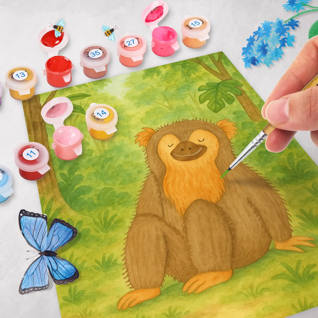 Malowanie według numerów Małpa Design Malen, Kreativität, Baseln, DIY, Künstler, Kunstwerk, Malen nach Zahlen, Bastelidee, Ausmalbild, Afrika, Wildtiere, Affe, Affen, Motivation, Respekt, Selbstachtung, Selbstliebe, Selbstbewusstsein, Äffchen, Selfcare, Liebe