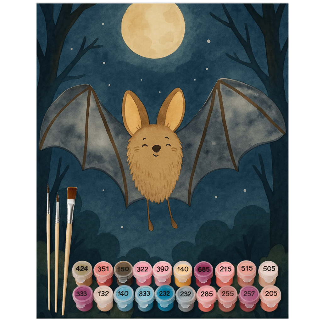 Malowanie według numerów nietoperz skrzydło Design Motywy zwierzęce, dobra energia, zabawne powiedzonka, zwierzęta