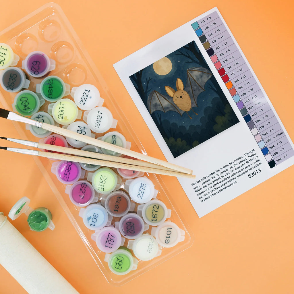 Malowanie według numerów nietoperz skrzydło Design Motywy zwierzęce, dobra energia, zabawne powiedzonka, zwierzęta