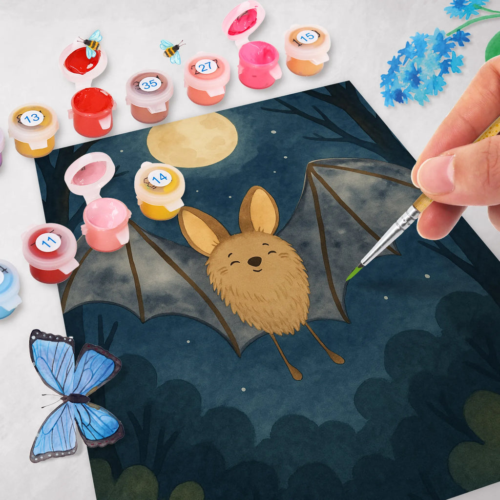 Malowanie według numerów nietoperz skrzydło Design Motywy zwierzęce, dobra energia, zabawne powiedzonka, zwierzęta