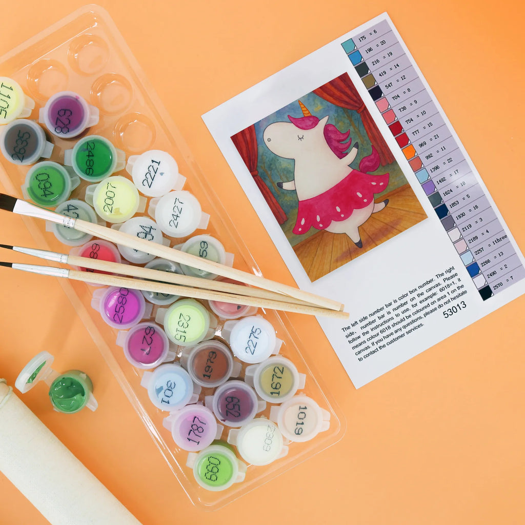 Paint by Numbers unicorn ballerina Design unicorn, unicorns, Party, Unicorn, Dancing, Dancer gift, Flat, Fun, English, Ballerina, Celebration, dancer present, Einhorn