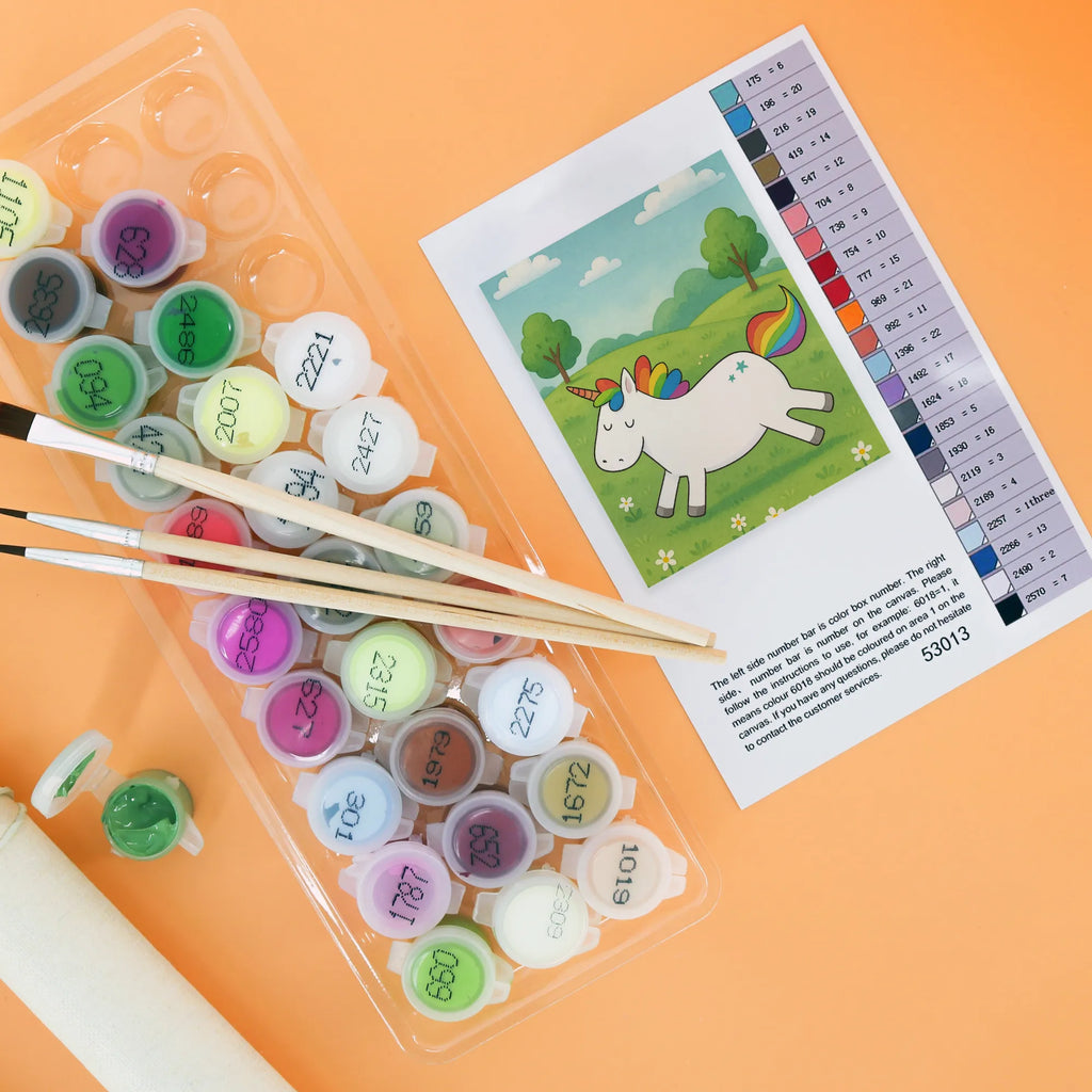 Paint by Numbers unicorn happy Design unicorn, unicorns, funny, fun, happy, joy, joy of life, cheerful