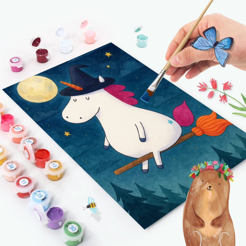 Paint by Numbers unicorn Witch Design leinwand malset, diy set, kreativ set, malen nach zahlen set, malset, Malen nach Zahlen, zahlenbilder, Unicorn, Einhorn, Einhörner, Einhorn Deko, Freundin, Zicke, Engel, Ehefrau, Teufel, Leben, Verrückte, Hexe, Frau