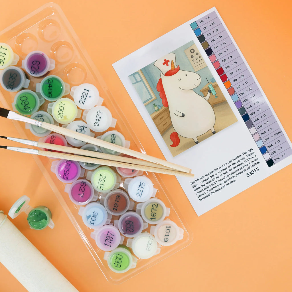 Paint by Numbers unicorn Nurse Design Kreativität, DIY, Bastelidee, Kunstwerk, Künstler, Baseln, Malen nach Zahlen, Malen, Ausmalbild, Einhorn, Einhörner, Einhorn Deko, Unicorn, Krankenschwester Geschenk, Krankenschwester Dankeschön, Krankenpfleger Geschenk, Ärztin Geschenk, Krankenpflegerin, Krankenhaus