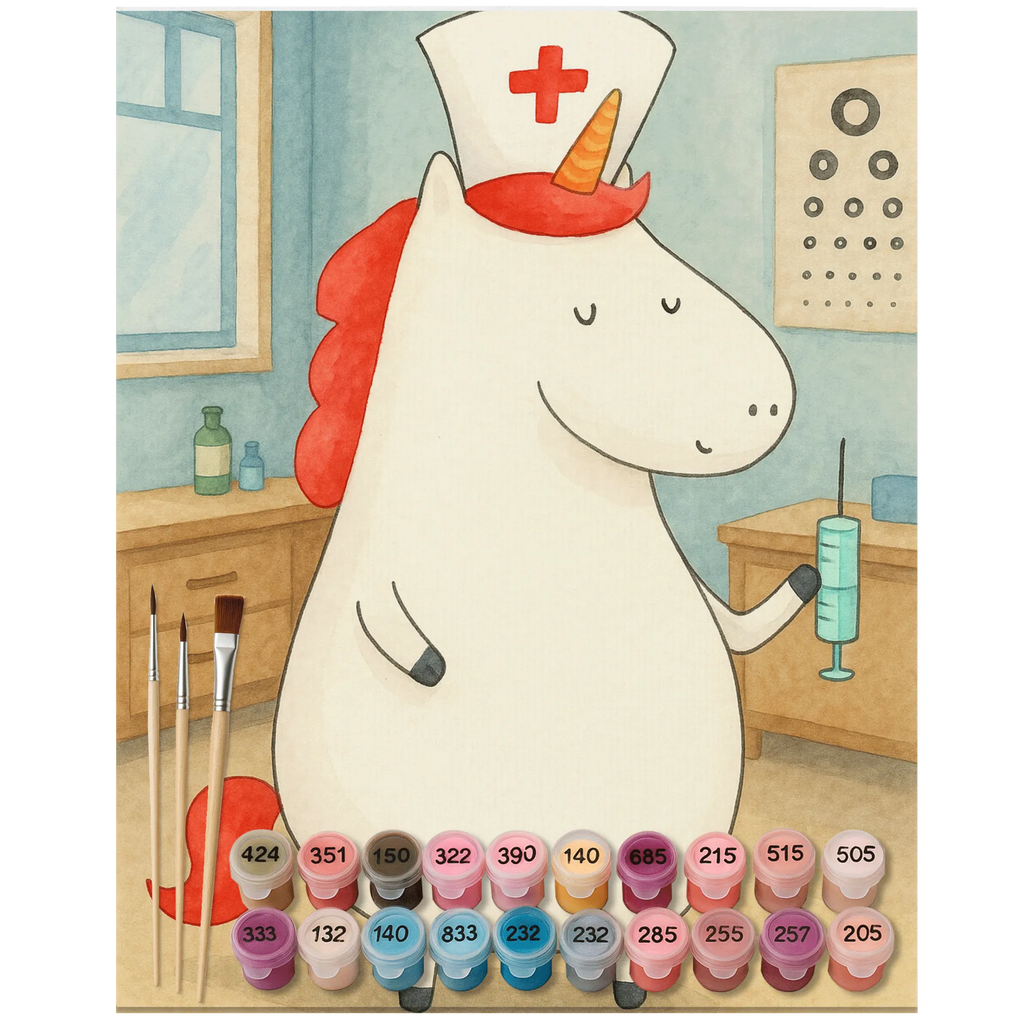 Paint by Numbers unicorn Nurse Design Kreativität, DIY, Bastelidee, Kunstwerk, Künstler, Baseln, Malen nach Zahlen, Malen, Ausmalbild, Einhorn, Einhörner, Einhorn Deko, Unicorn, Krankenschwester Geschenk, Krankenschwester Dankeschön, Krankenpfleger Geschenk, Ärztin Geschenk, Krankenpflegerin, Krankenhaus