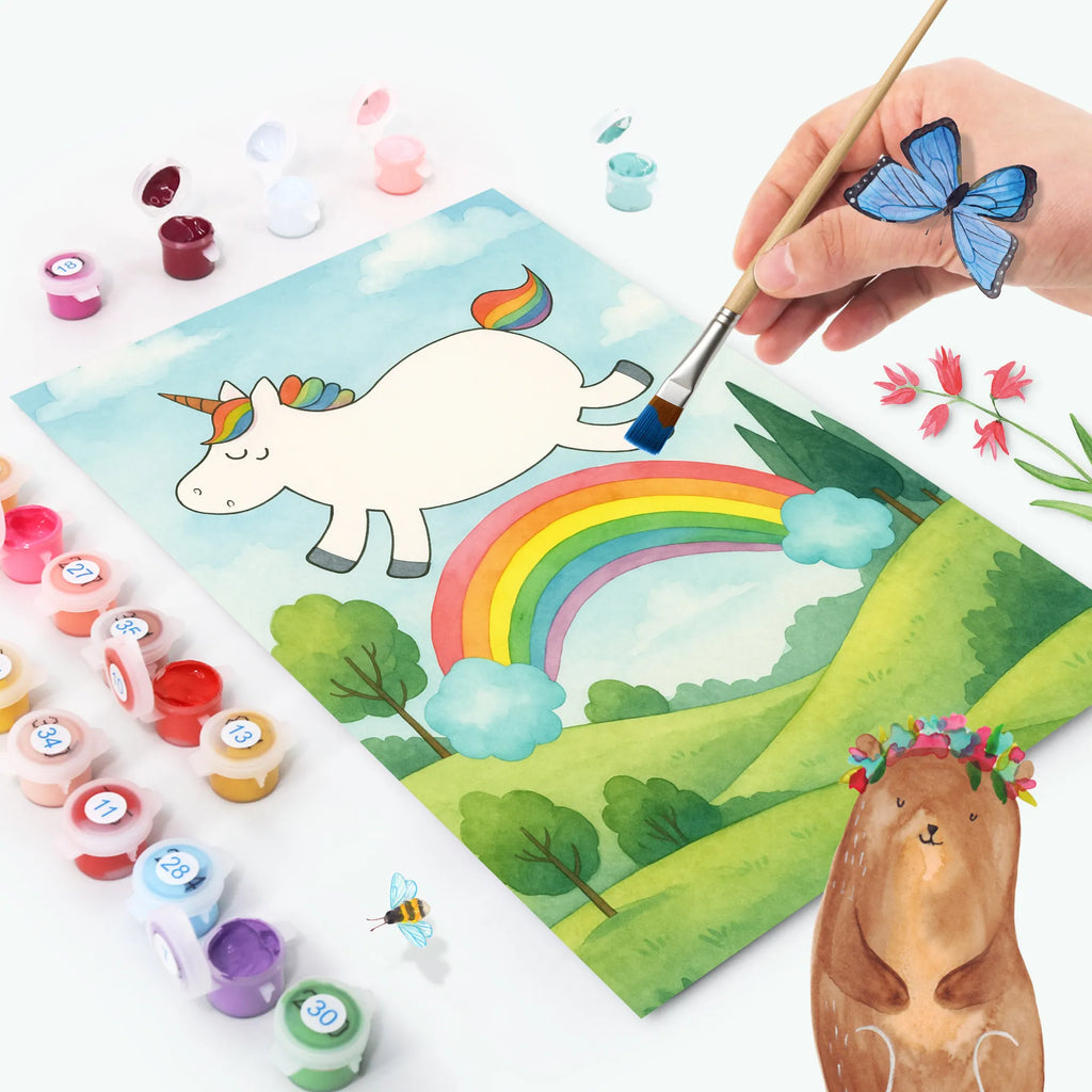 Malowanie według numerów jednorożec tęcza Design Jednorożec, jednorożce, dekoracje jednorożca, jednorożec