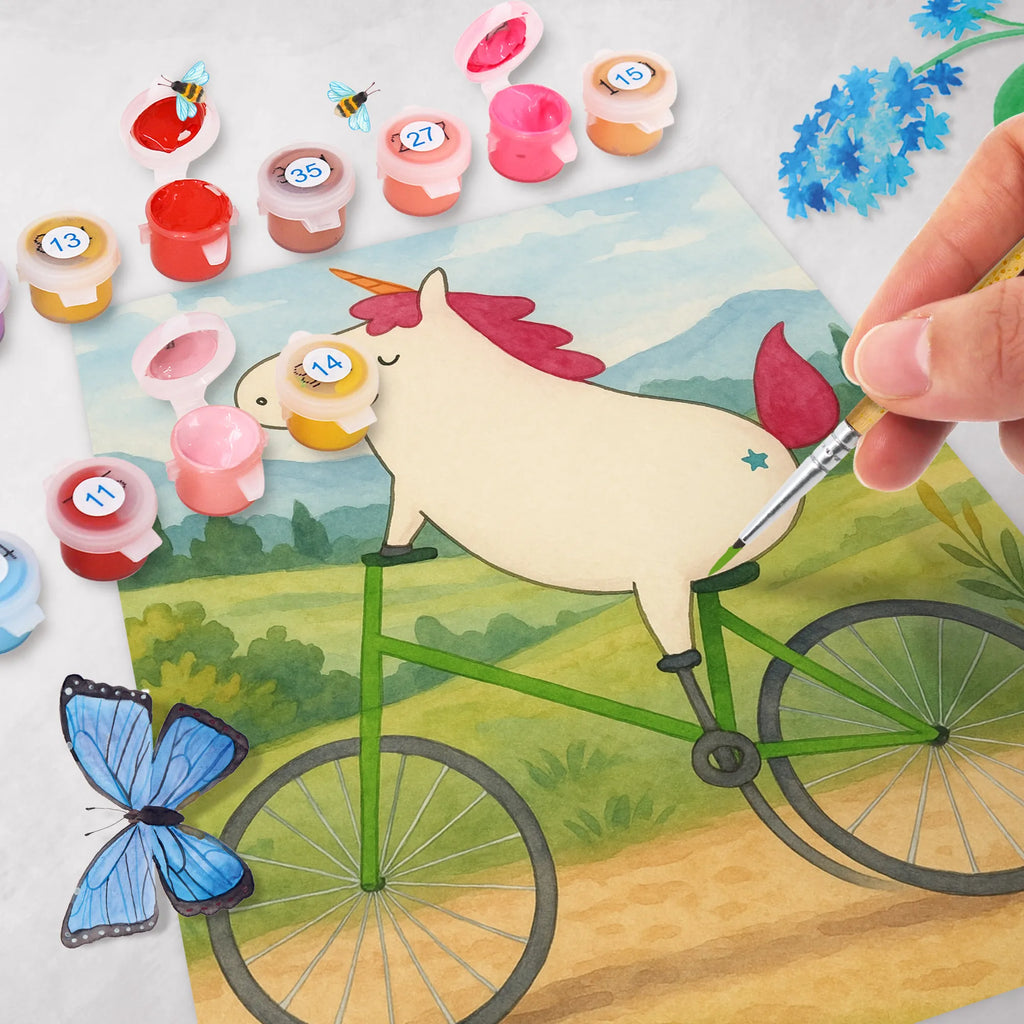 Malowanie według numerów Jednorożec Rowerzysta Design Kreativität, Bastelidee, DIY, Malen, Baseln, Ausmalbild, Malen nach Zahlen, Künstler, Kunstwerk, Einhorn, Einhörner, Einhorn Deko, Unicorn, Kummer, Radfahren, Bike, Konfetti, Liebeskummer, Feenstaub, Rad, Luxusproblem, Radfahrer