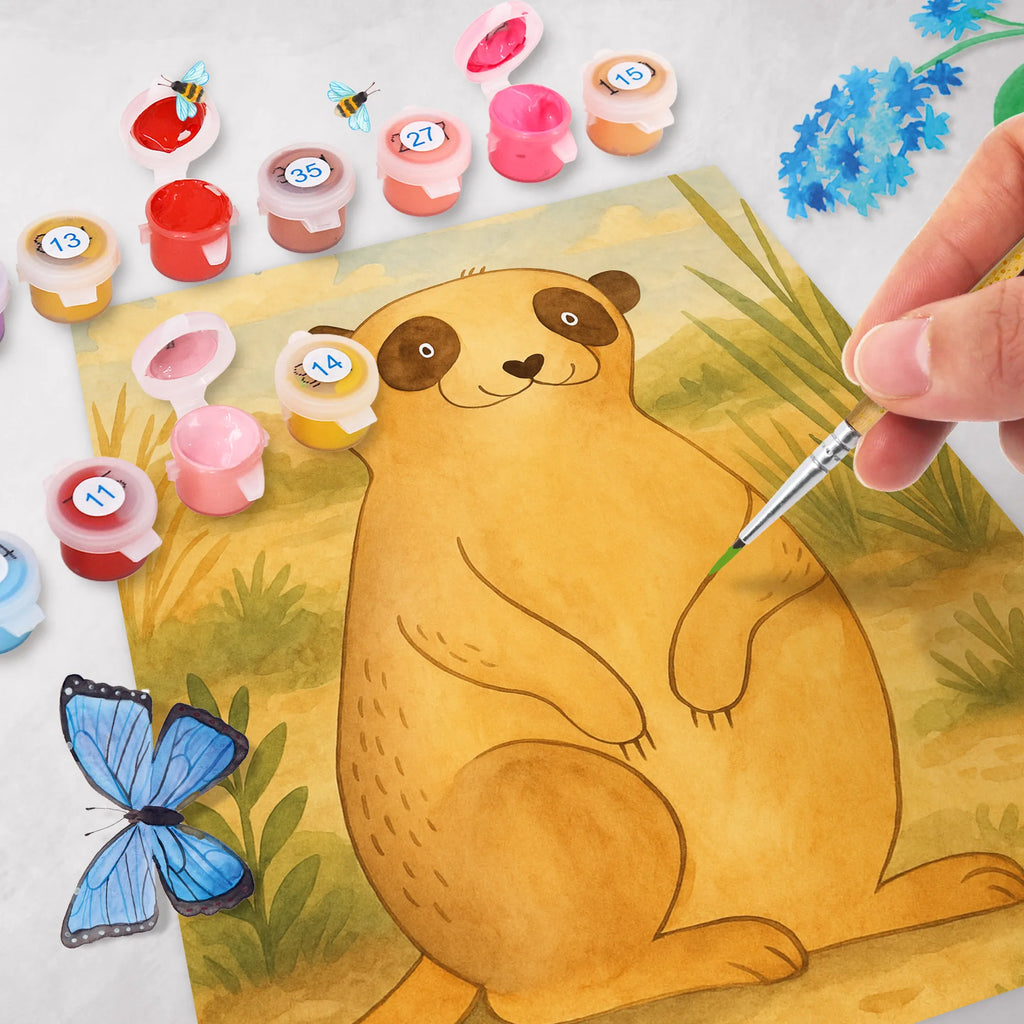 Malowanie według numerów Surikatka Design Malen nach Zahlen, DIY, Bastelidee, Künstler, Kunstwerk, Baseln, Malen, Ausmalbild, Kreativität, Afrika, Wildtiere, Erdmännchen, Weltreise, Traveling, Roadtrip, Spruch, Afrikareise, Reisen