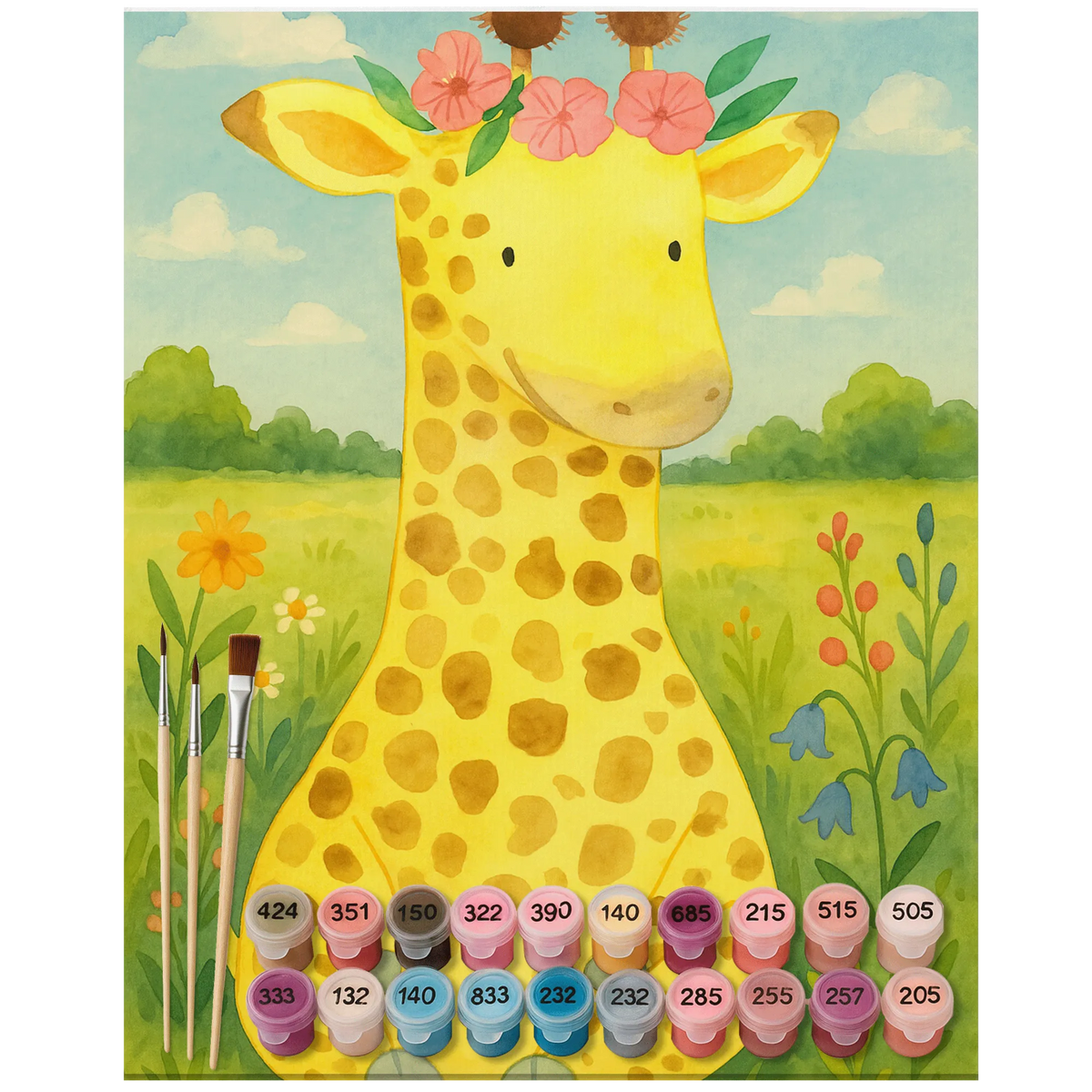 Malen nach Zahlen Giraffe Blumenkranz Design acrylmalerei set, leinwand malset, malen nach zahlen set, Acryl Malen nach Zahlen, Malen nach Zahlen, Malen nach Zahlen Bild, malen mit zahlen, malerei nach zahlen, Malen nach Zahlen Leinwand, malset, diy set, leinwand malerei, Zahlenbild, DIY Malen nach Zahlen, acryl malset, kreativ set, Afrika, Wildtiere, Abenteurer, Giraffe, Selbstliebe, Blumenkranz, Freundin