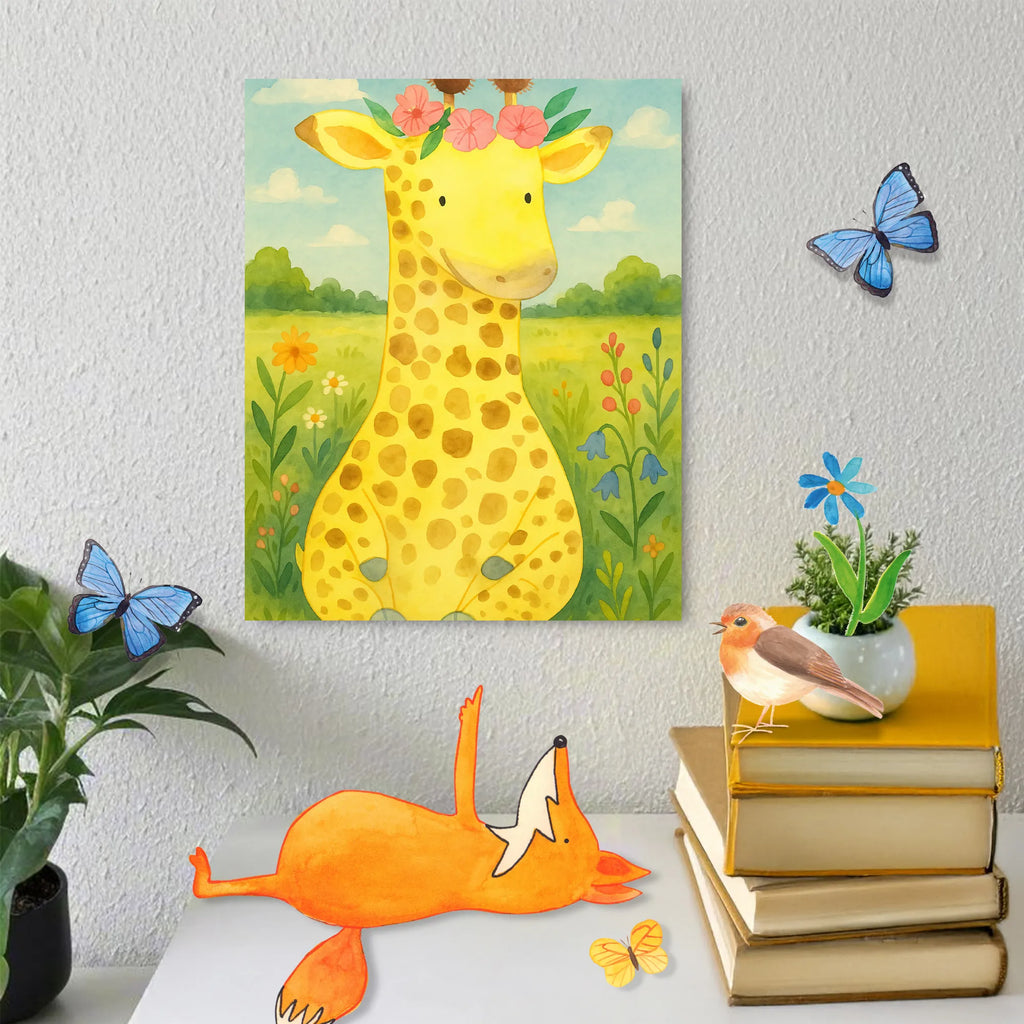 Paint by Numbers giraffe flower wreath Design Baseln, DIY, Ausmalbild, Künstler, Bastelidee, Kreativität, Kunstwerk, Malen nach Zahlen, Malen, Afrika, Wildtiere, Blumenkranz, Freundin, Selbstliebe, Giraffe, Abenteurer