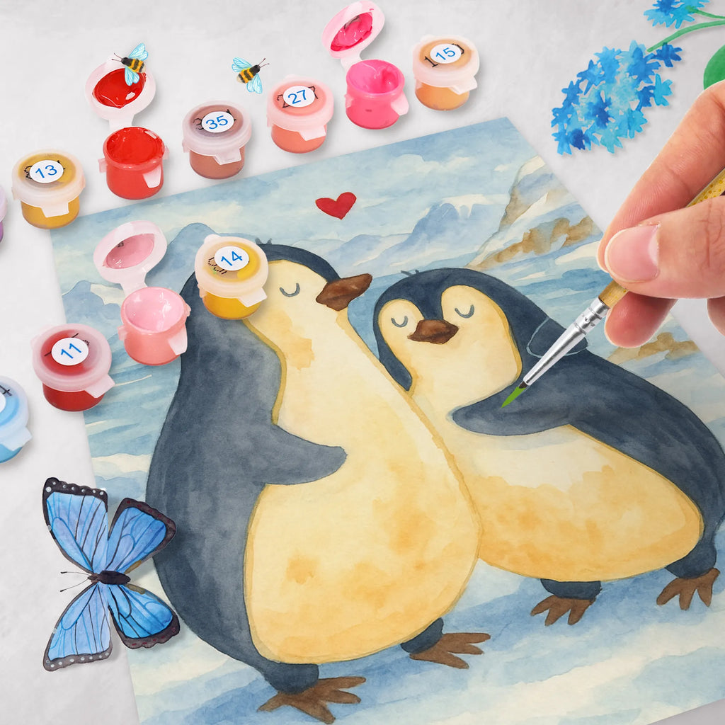 Malen nach Zahlen Pinguin umarmen Design Künstler, Bastelidee, Kreativität, Malen nach Zahlen, Kunstwerk, Baseln, Malen, DIY, Ausmalbild, Pinguin, Liebesbeweis, Liebesgeschenk, Hochzeitsgeschenk, Liebe, Liebespaar, Jahrestag, Hochzeit, Verlobung, Hochzeitstag