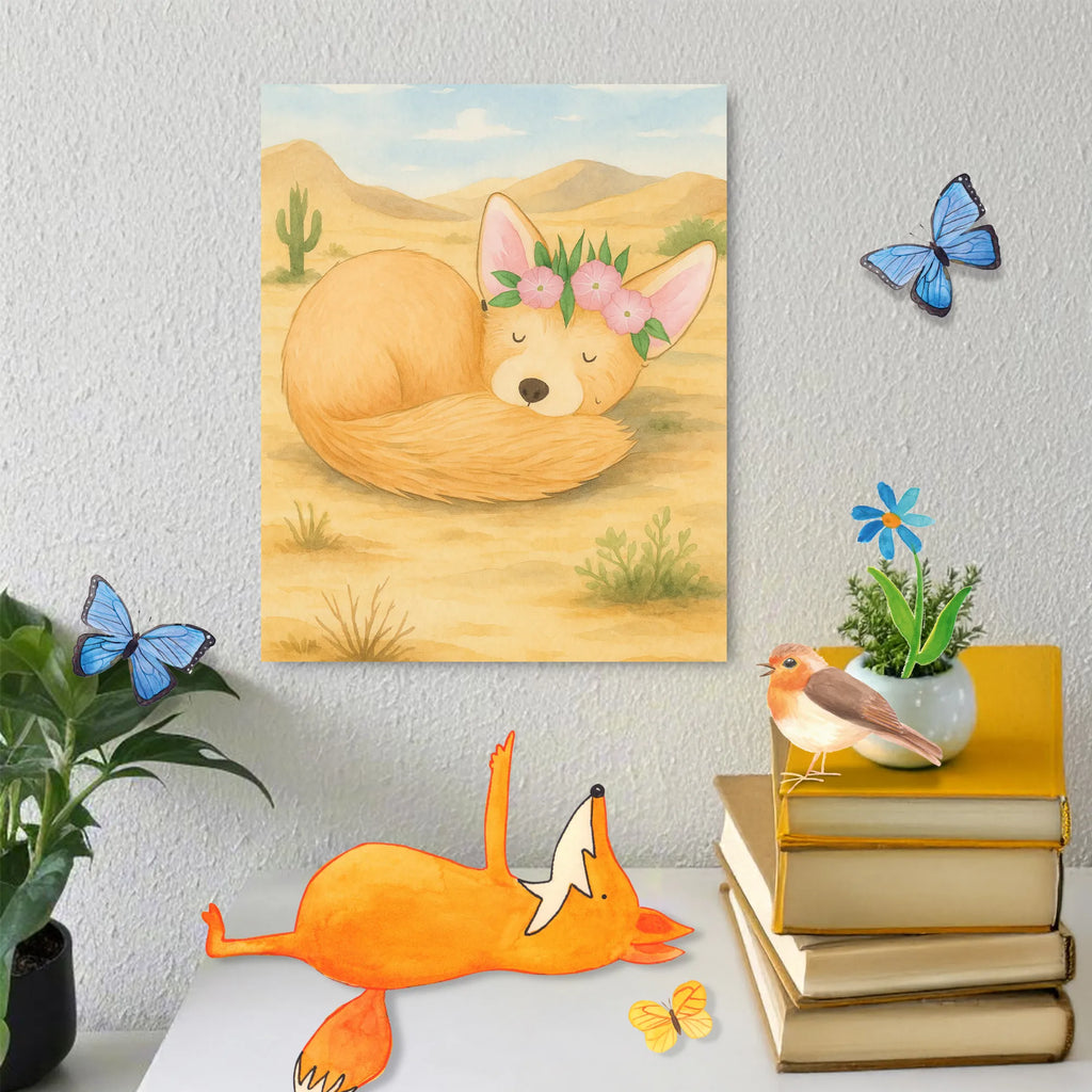 Malowanie według numerów lis pustynny kwiaty Design Malen, Bastelidee, Kunstwerk, Kreativität, Malen nach Zahlen, DIY, Künstler, Ausmalbild, Baseln, Afrika, Wildtiere, Wüste, Blumen, Wüstenfuchs, Blumenkranz, Glücklich