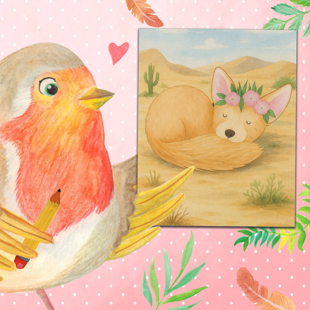 Malowanie według numerów lis pustynny kwiaty Design Malen, Bastelidee, Kunstwerk, Kreativität, Malen nach Zahlen, DIY, Künstler, Ausmalbild, Baseln, Afrika, Wildtiere, Wüste, Blumen, Wüstenfuchs, Blumenkranz, Glücklich