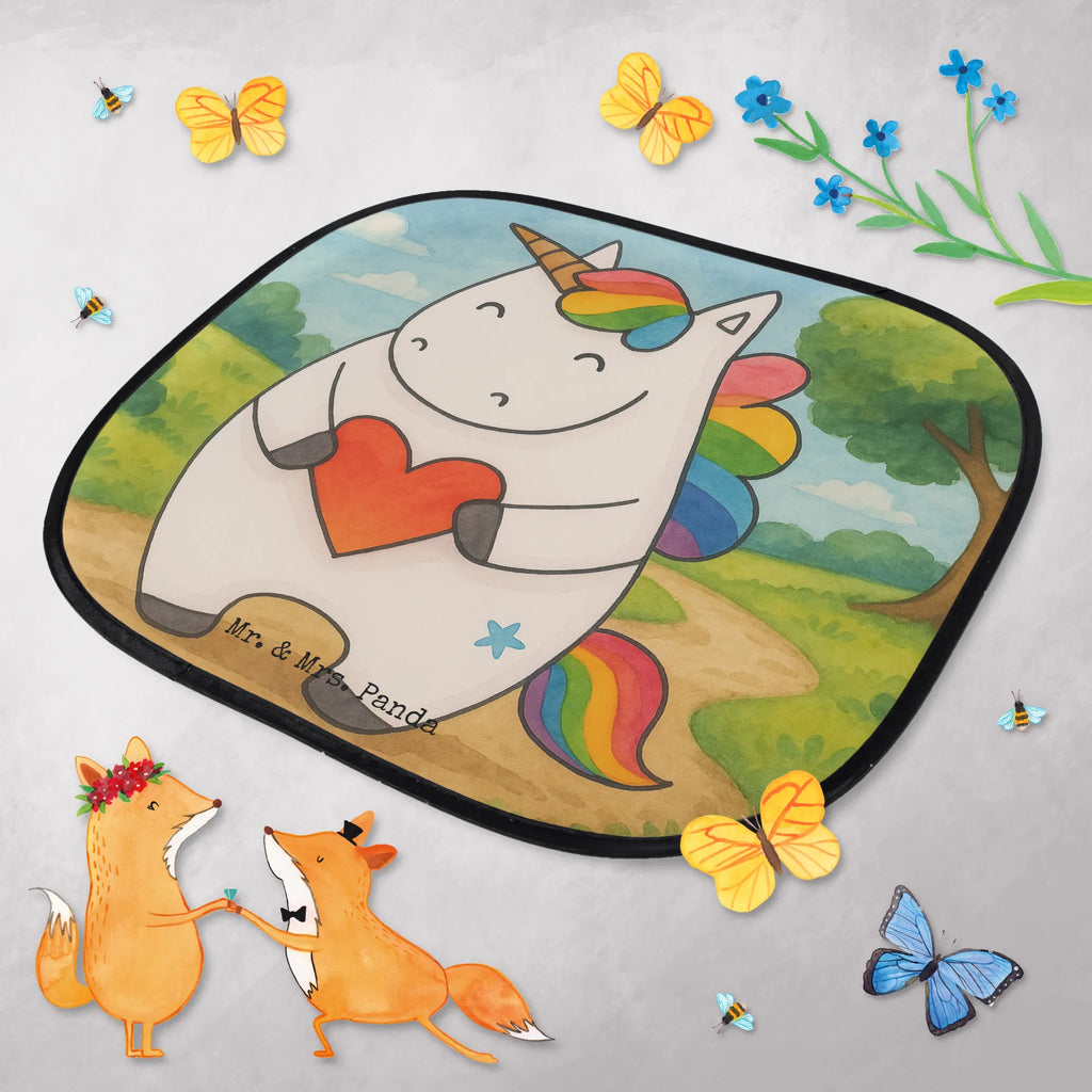 Osłona przeciwsłoneczna do samochodu Jednorożec serce Design Jednorożec, jednorożce, dekoracje jednorożca, jednorożec