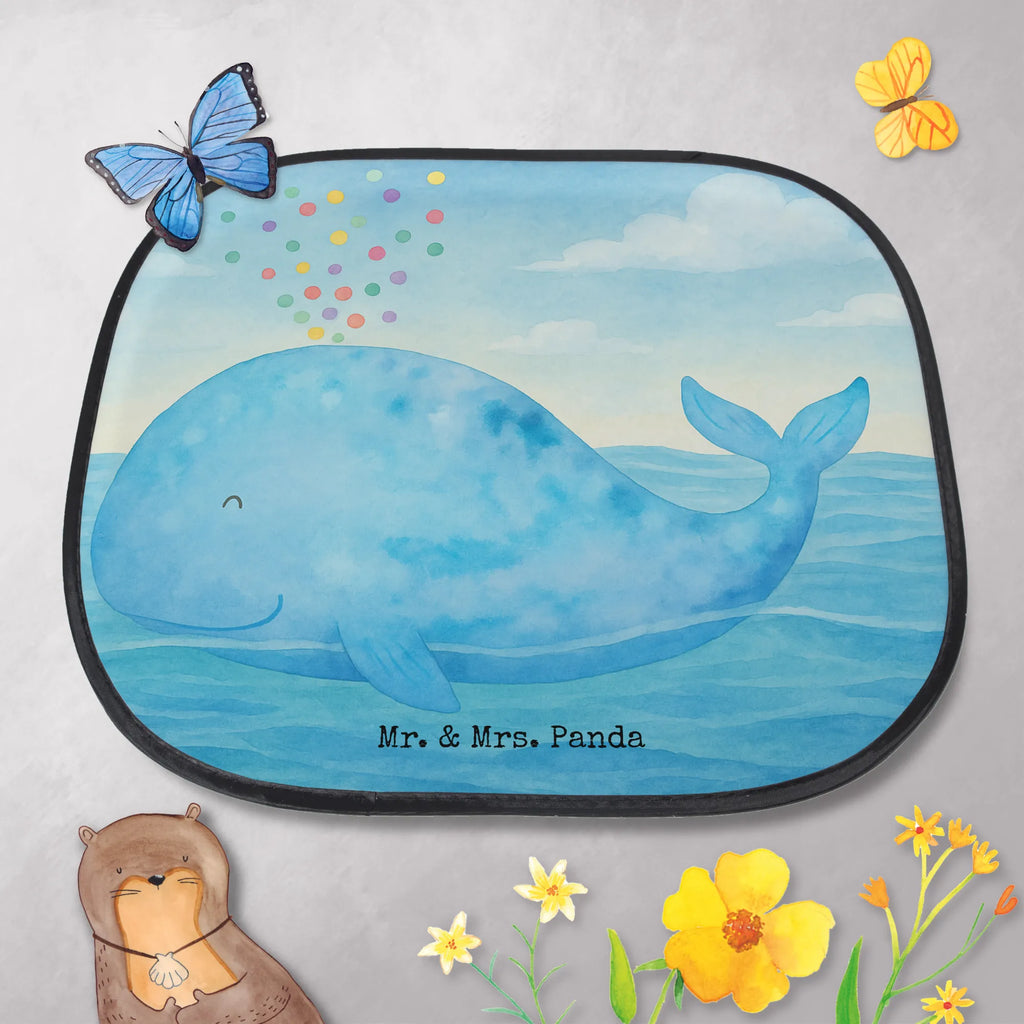 Sonnenschutz Auto Seitenscheibe Wal Konfetti Design