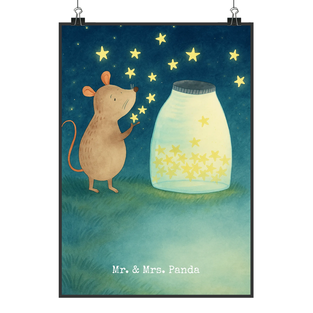 Poster Maus Sterne Design Poster, Wandposter, Bild, Wanddeko, Küchenposter, Kinderposter, Wanddeko Bild, Raumdekoration, Wanddekoration, Handgemaltes Poster, Mr. & Mrs. Panda Poster, Designposter, Kunstdruck, Posterdruck, Tiermotive, Gute Laune, lustige Sprüche, Tiere, Maus, Sterne, Wunsch, Kind, Taufe, Taufgeschenk, Geburt, Schwangerschaft, erstes Kind, Kindergeburtstag, Geburtstag, Hoffnung, Träume