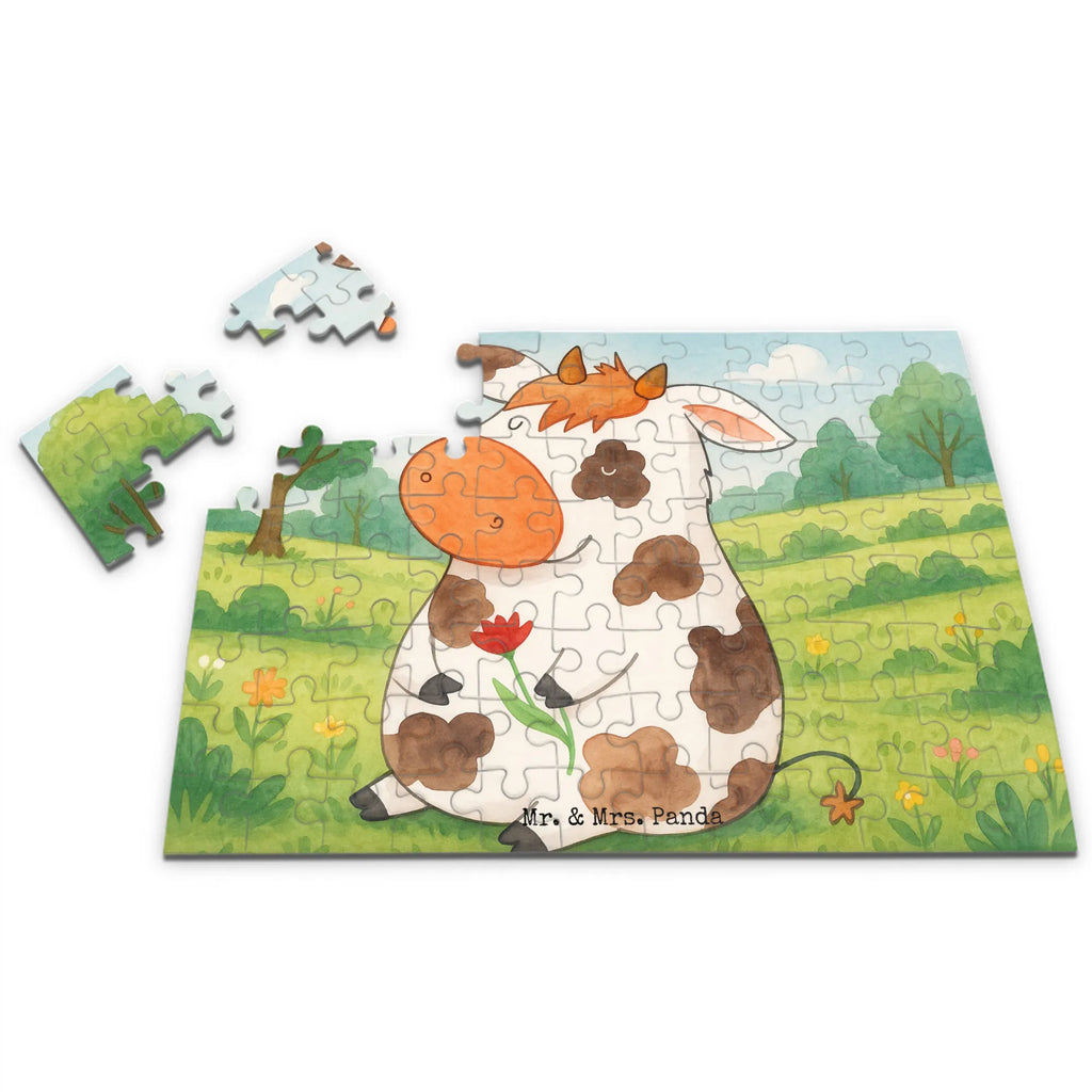 Puzzle Kuh Design Puzzle, Bauernhof, Hoftiere, Landwirt, Landwirtin, Kuh, Kühe, Träume, Flausen, Spruch, Magie, Motivtion, Hof, Milch, Milchkuh