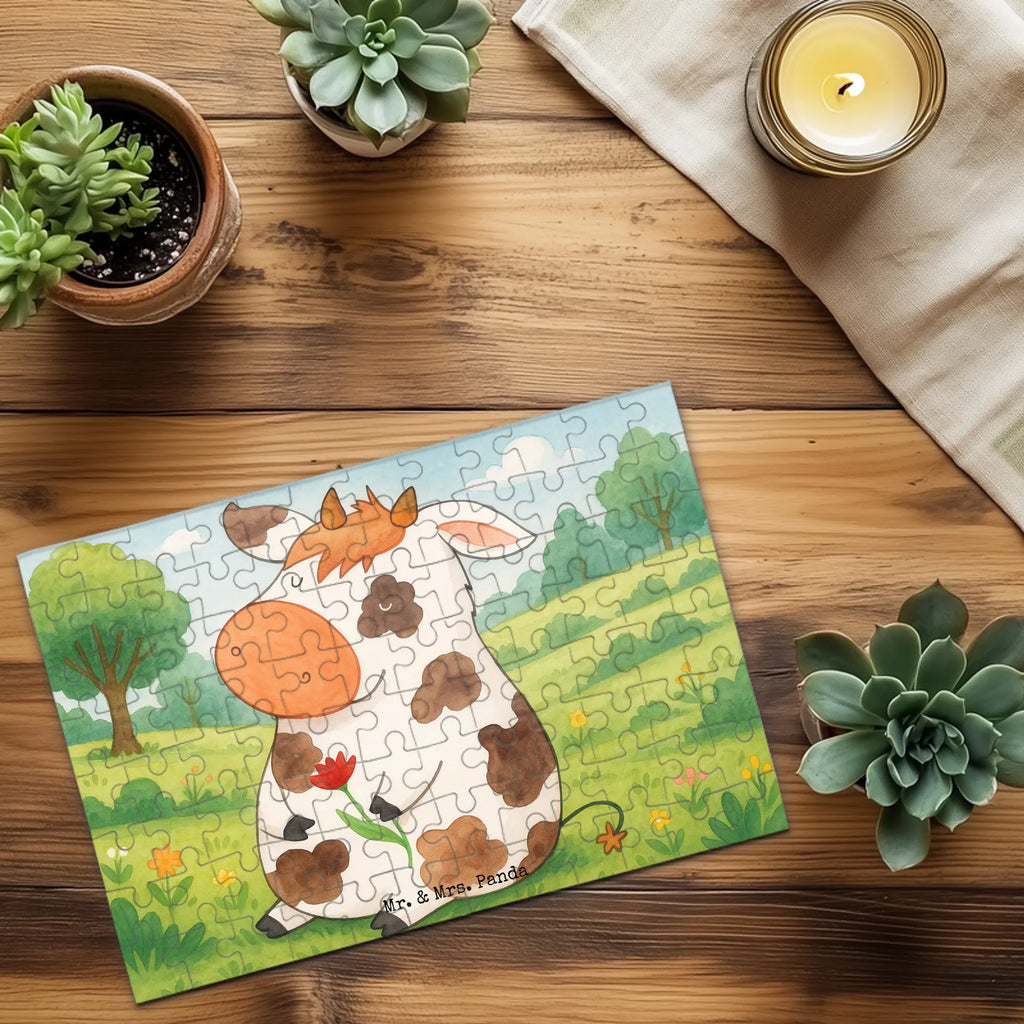 Puzzle Kuh Design Puzzle, Bauernhof, Hoftiere, Landwirt, Landwirtin, Kuh, Kühe, Träume, Flausen, Spruch, Magie, Motivtion, Hof, Milch, Milchkuh