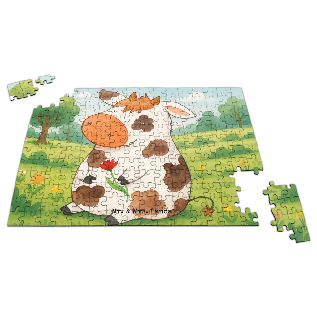 Puzzle Kuh Design Puzzle, Bauernhof, Hoftiere, Landwirt, Landwirtin, Kuh, Kühe, Träume, Flausen, Spruch, Magie, Motivtion, Hof, Milch, Milchkuh