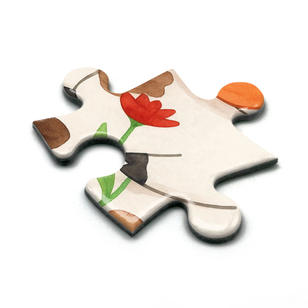 Puzzle Kuh Design Puzzle, Bauernhof, Hoftiere, Landwirt, Landwirtin, Kuh, Kühe, Träume, Flausen, Spruch, Magie, Motivtion, Hof, Milch, Milchkuh