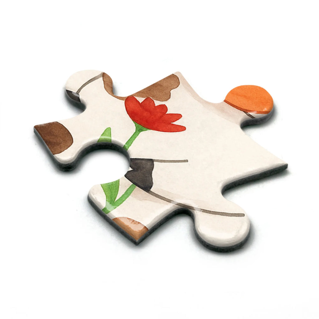 Puzzle Kuh Design Puzzle, Bauernhof, Hoftiere, Landwirt, Landwirtin, Kuh, Kühe, Träume, Flausen, Spruch, Magie, Motivtion, Hof, Milch, Milchkuh