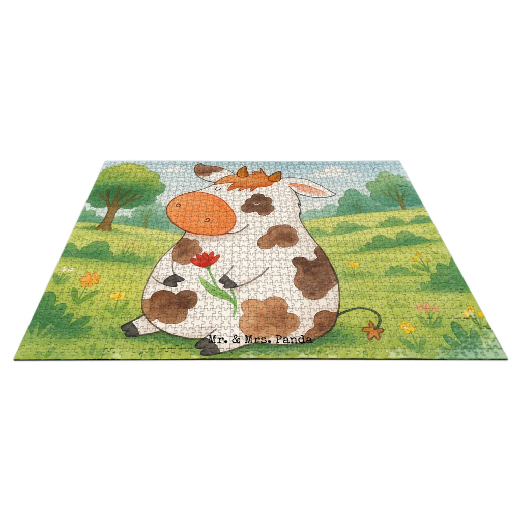 Puzzle Kuh Design Puzzle, Bauernhof, Hoftiere, Landwirt, Landwirtin, Kuh, Kühe, Träume, Flausen, Spruch, Magie, Motivtion, Hof, Milch, Milchkuh