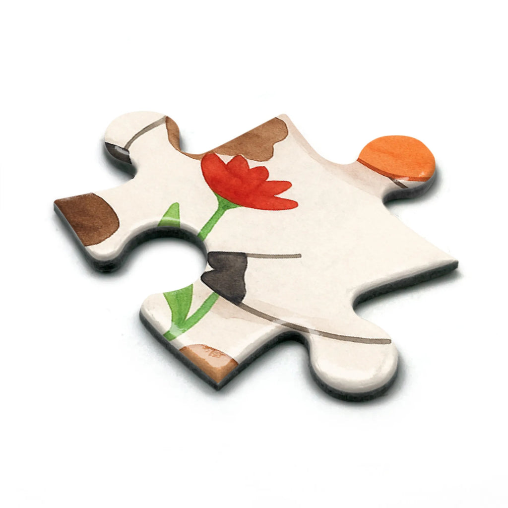 Puzzle Kuh Design Puzzle, Bauernhof, Hoftiere, Landwirt, Landwirtin, Kuh, Kühe, Träume, Flausen, Spruch, Magie, Motivtion, Hof, Milch, Milchkuh