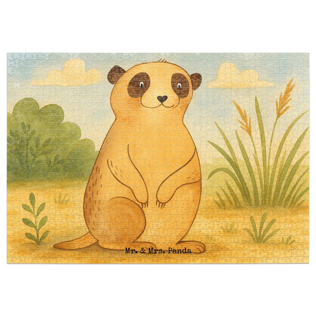 Puzzle Erdmännchen Design Puzzle, Afrika, Wildtiere, Erdmännchen, Reisen, Spruch, Weltreise, Afrikareise, Roadtrip, Traveling