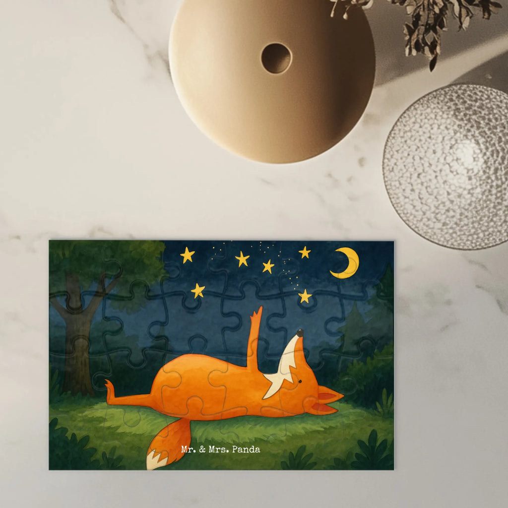 Puzzle Fox Stars Design Puzzle, Fuchs, Füchse, tröstende Worte, Spruch positiv, Spruch schön, Romantik, Always Look on the Bright Side of Life
