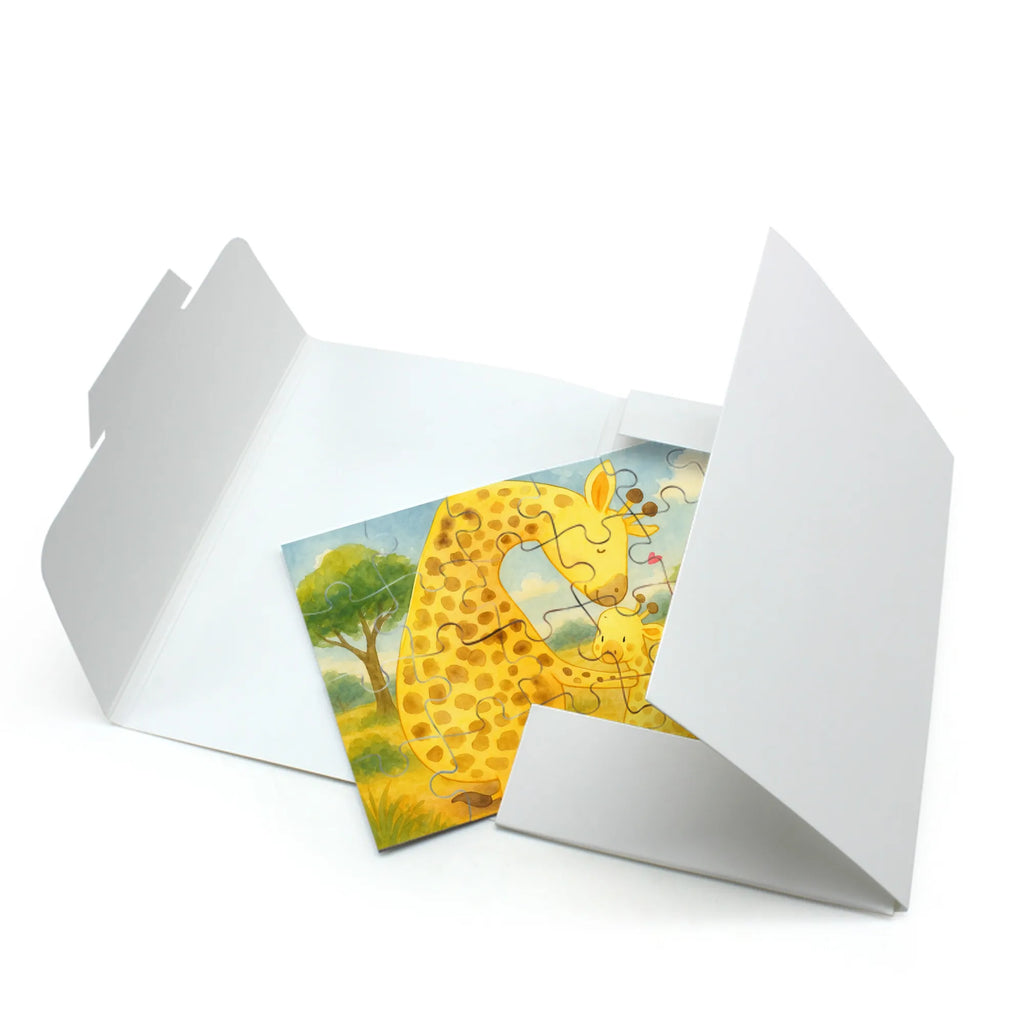 Puzzle Giraffe Kind Design Puzzle, Afrika, Wildtiere, Giraffe, Kind, Mutter, Mama, Tochter, Sohn, Lieblingsmensch