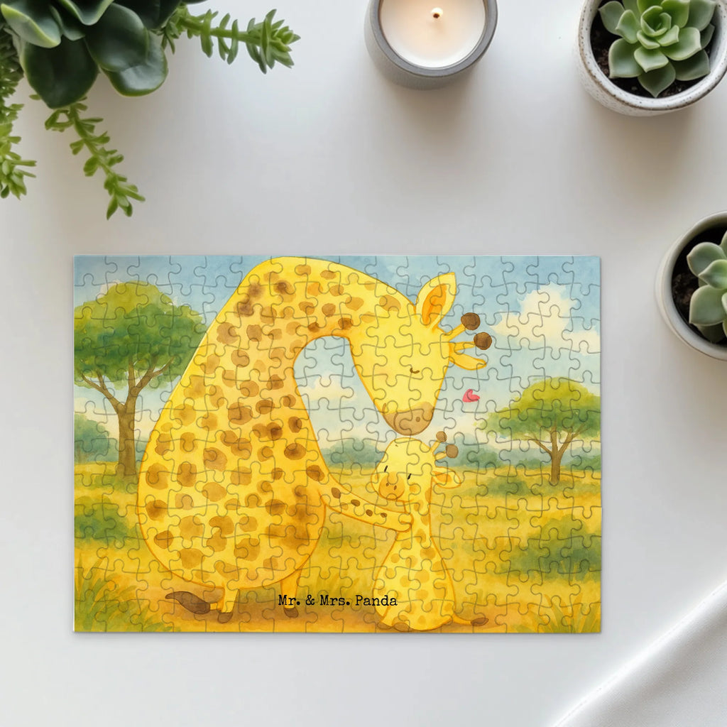 Puzzle Giraffe Kind Design Puzzle, Afrika, Wildtiere, Giraffe, Kind, Mutter, Mama, Tochter, Sohn, Lieblingsmensch