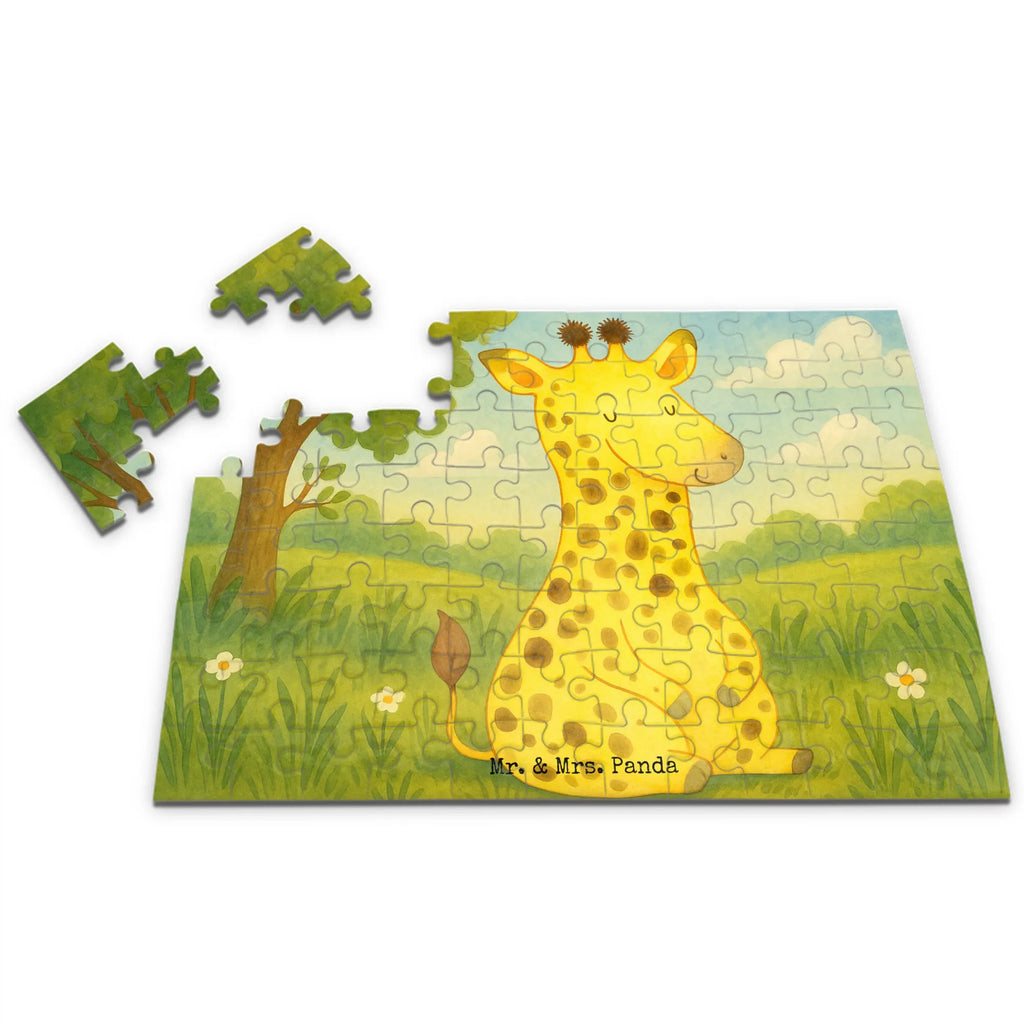 Puzzle Giraffe Zufrieden Design Puzzle, Afrika, Wildtiere, Giraffe, Zufrieden, Glück, Abenteuer