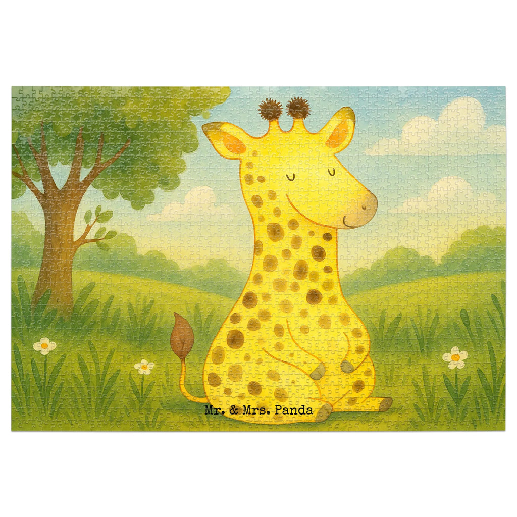 Puzzle Giraffe Zufrieden Design Puzzle, Afrika, Wildtiere, Giraffe, Zufrieden, Glück, Abenteuer