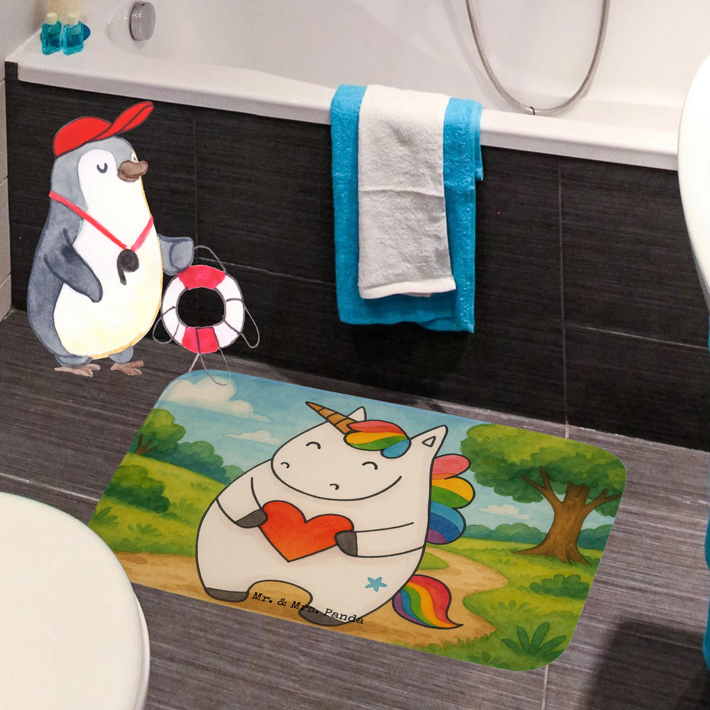 Badematte Einhorn Herz Design Badematte, Badteppich, Duschvorleger, Badezimmerteppich, Badezimmermatte, Badvorleger, Duschmatte, Duschteppich, Badteppiche, Badgarnitur, Badematten, Teppich Badezimmer, Badezimmermatten, Einhorn, Einhörner, Einhorn Deko, Unicorn, Herz, schlimm, böse, witzig, lustig, Freundin, anders, bunt