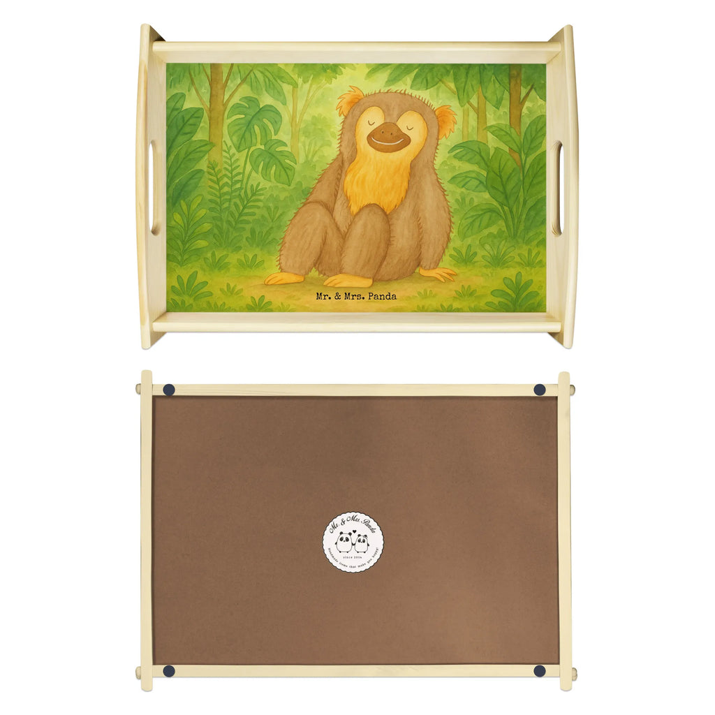 Serviertablett Affe Design Serviertablett, Tablett, Holztablett, Küchentablett, Dekotablett, Frühstückstablett, Afrika, Wildtiere, Affe, Äffchen, Affen, Selbstliebe, Respekt, Motivation, Selbstachtung, Liebe, Selbstbewusstsein, Selfcare