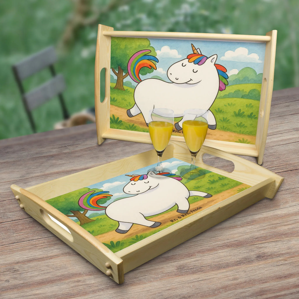 Serviertablett Einhorn Stolzieren Design Serviertablett, Tablett, Holztablett, Küchentablett, Dekotablett, Frühstückstablett, Einhorn, Einhörner, Einhorn Deko, Unicorn, stolz, anders, bunt, Pferd, Reiter, Reiten, Freundin, Geschenk