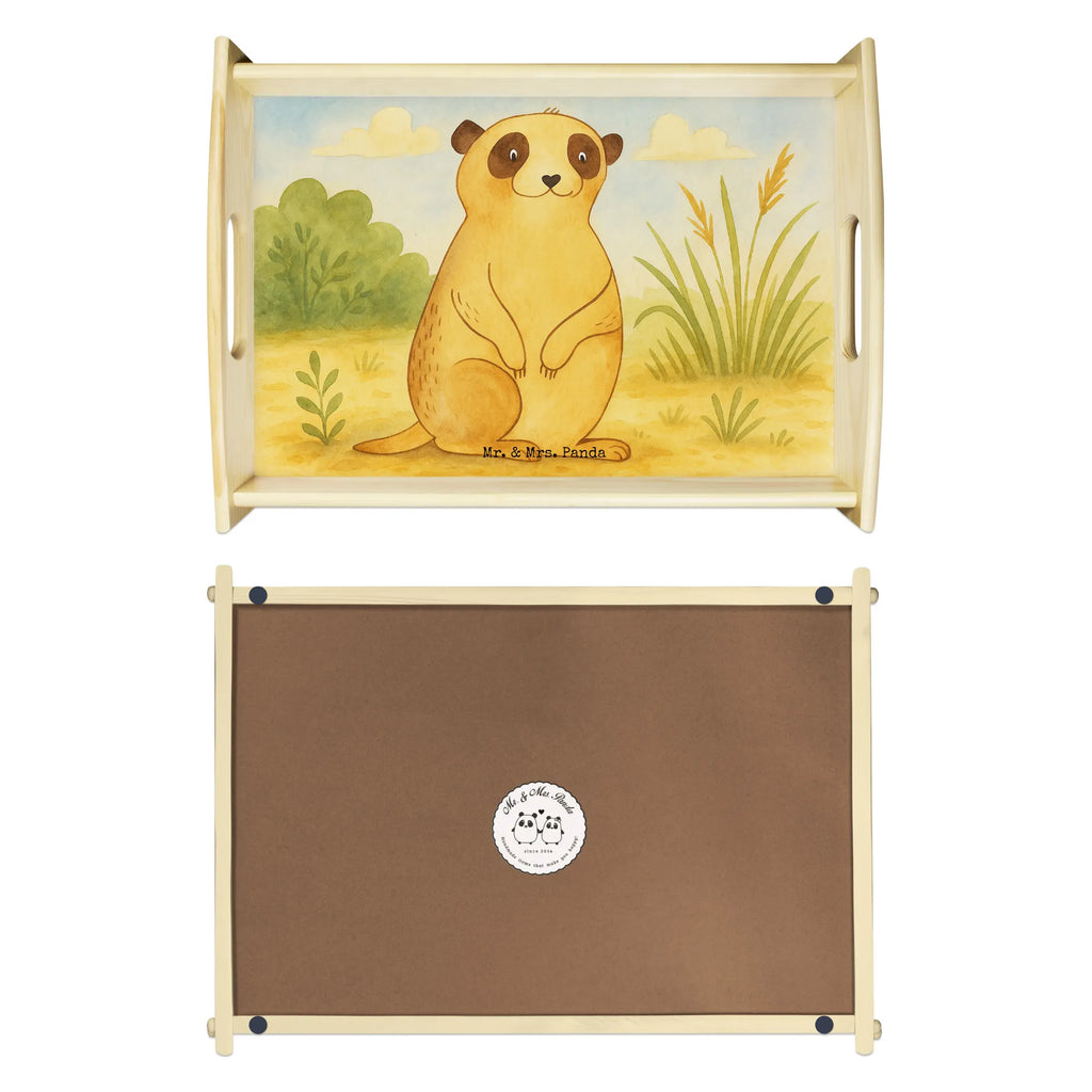 Serviertablett Erdmännchen Design Serviertablett, Tablett, Holztablett, Küchentablett, Dekotablett, Frühstückstablett, Afrika, Wildtiere, Erdmännchen, Reisen, Spruch, Weltreise, Afrikareise, Roadtrip, Traveling