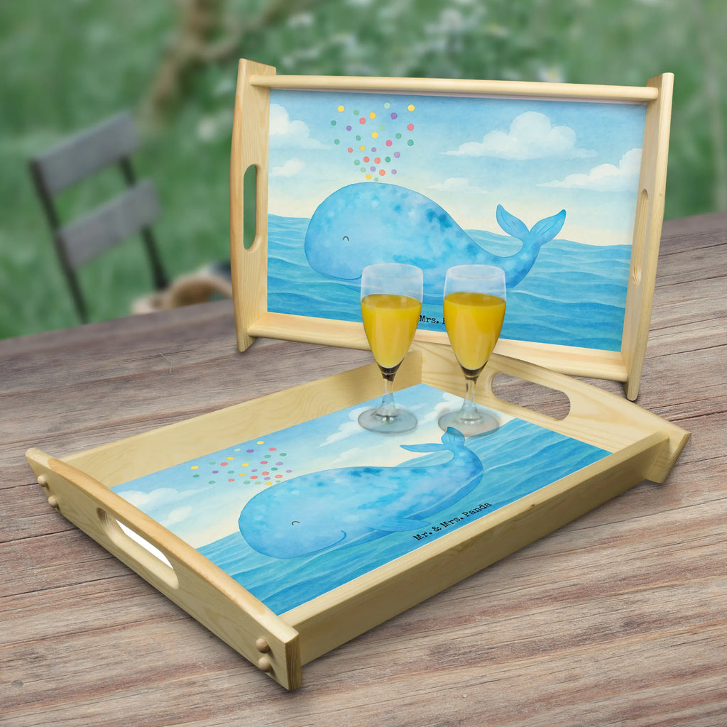 Serviertablett Wal Konfetti Design