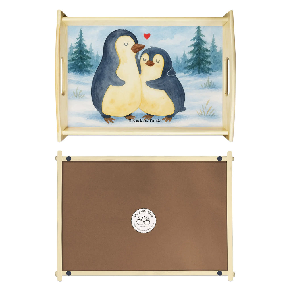 Serviertablett Pinguin umarmen Design