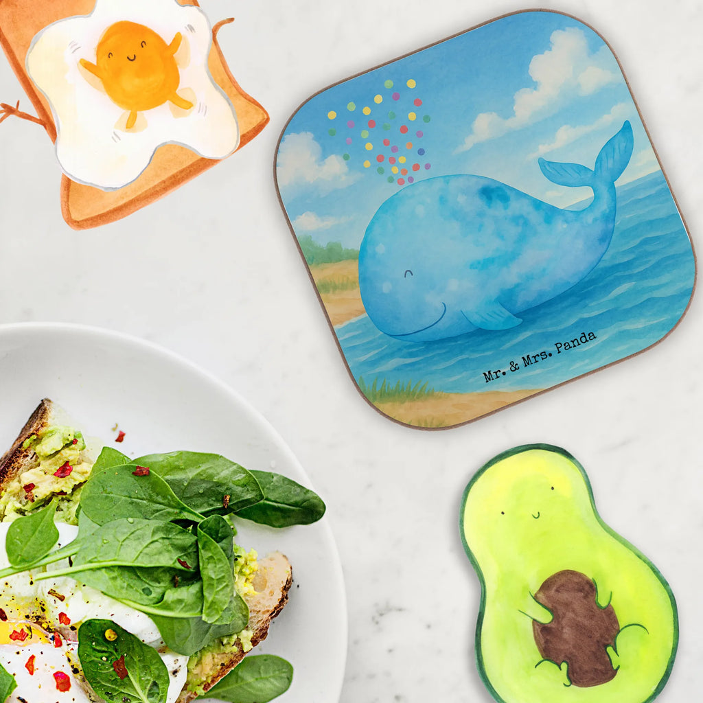 Untersetzer Wal Konfetti Design