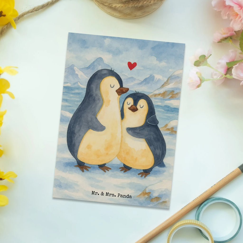 Pocztówka Pingwin przytulać Design einzelkarte, Postkarten, kunstkarte, Motivkarte, Grußkarte, Designkarte, Fotokarte, Kunstkarten, Postkarte, Ansichtskarten, spruchkarte, bildkarte, Ansichtskarte, Pinguin, Liebesbeweis, Hochzeitsgeschenk, Liebe, Liebespaar, Hochzeit, Jahrestag, Hochzeitstag, Verlobung, Liebesgeschenk