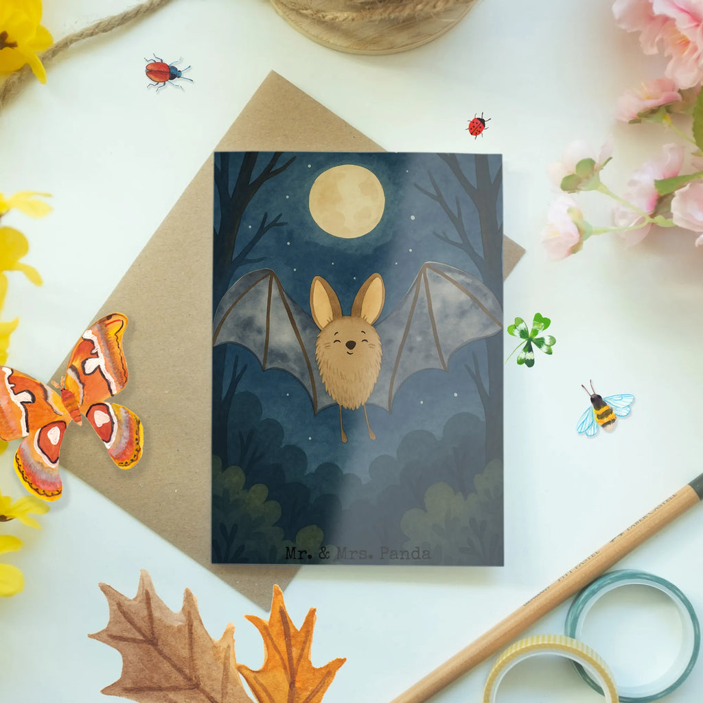 Grußkarte Fledermaus Flügel Design Hochzeitskarte, Klappkarte, Ansichtskarten, Geburtstagskarte, Grußkarte, Einladungskarte, Glückwunschkarte, Karte, Tiermotive, Gute Laune, lustige Sprüche, Tiere