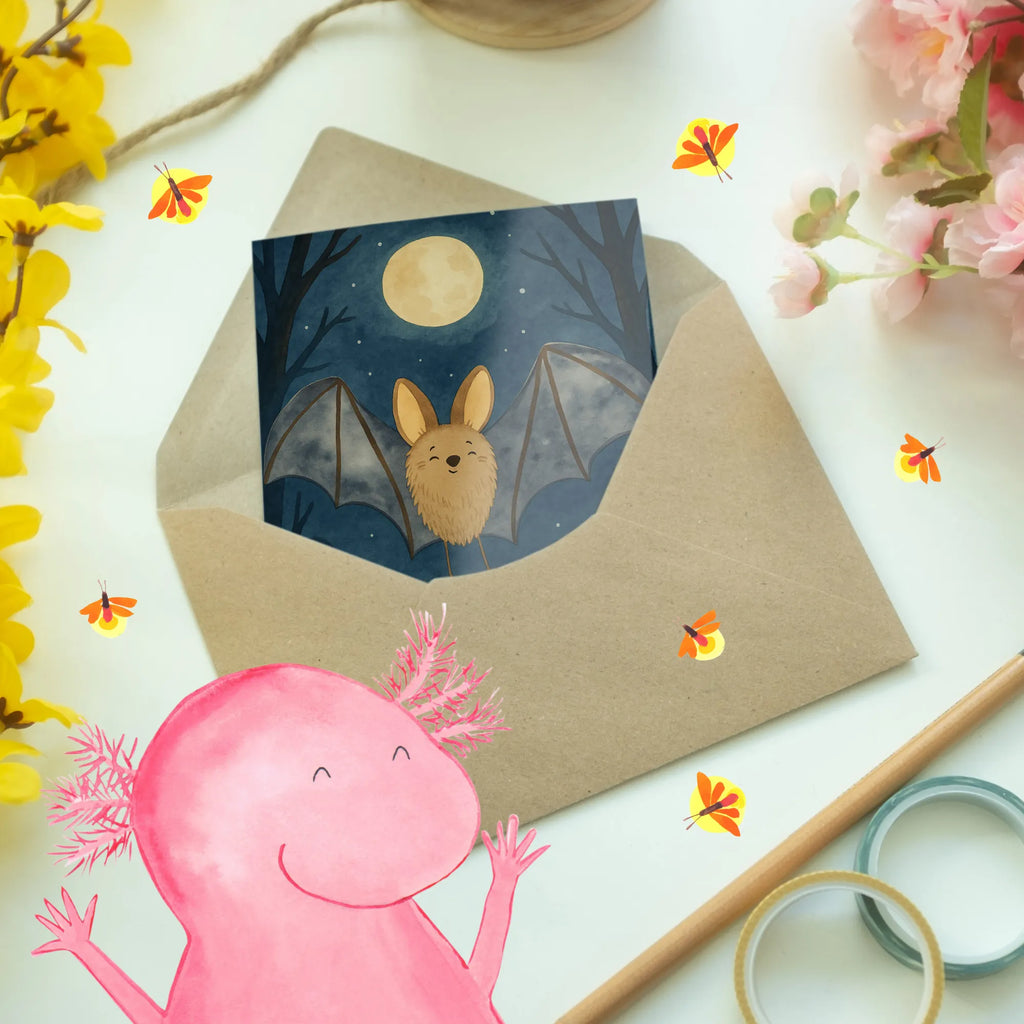 Grußkarte Fledermaus Flügel Design Hochzeitskarte, Klappkarte, Ansichtskarten, Geburtstagskarte, Grußkarte, Einladungskarte, Glückwunschkarte, Karte, Tiermotive, Gute Laune, lustige Sprüche, Tiere