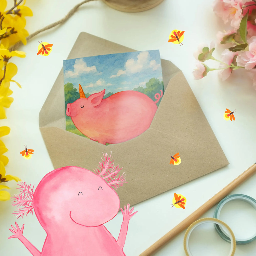 Grußkarte Einhorn Schwein Design Grußkarte, Klappkarte, Einladungskarte, Glückwunschkarte, Hochzeitskarte, Geburtstagskarte, Karte, Ansichtskarten, Einhorn, Einhörner, Einhorn Deko, Unicorn, Party, Spaß, Schwein, Schweinhorn, Bauer, witzig. lustig, Spruch, geschenk, Pig, Piggy, funny, english, englisch