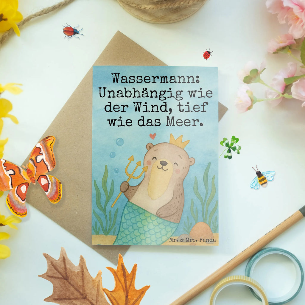 Grußkarte Wassermann Astrologie Design Grußkarte, Klappkarte, Einladungskarte, Glückwunschkarte, Hochzeitskarte, Geburtstagskarte, Karte, Ansichtskarten, Tierkreiszeichen, Sternzeichen, Horoskop, Astrologie, Aszendent, Wassermann, Geburtstagsgeschenk, Geschenk