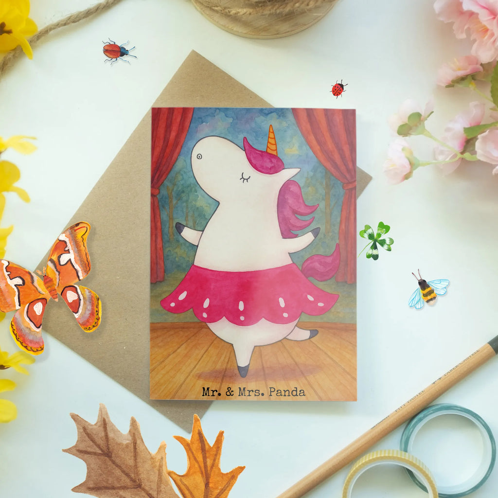 Greetings card unicorn ballerina Design Grußkarte, Klappkarte, Einladungskarte, Glückwunschkarte, Hochzeitskarte, Geburtstagskarte, Karte, Ansichtskarten, Einhorn, Einhörner, Einhorn Deko, Unicorn, Tanzen, Ballerina, Party, Wohnung, Spaß, Feiern, Geburtstag, Tänzerin, Lebenslust, Lebensfreude