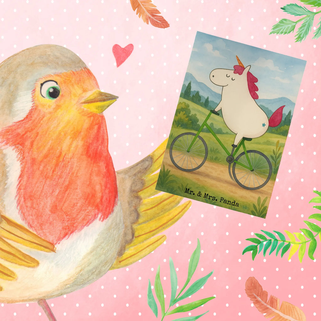 Greetings card unicorn cyclist Design Grußkarte, Klappkarte, Einladungskarte, Glückwunschkarte, Hochzeitskarte, Geburtstagskarte, Karte, Ansichtskarten, Einhorn, Einhörner, Einhorn Deko, Unicorn, Radfahren, Radfahrer, Rad, Bike, Feenstaub, Konfetti, Luxusproblem, Kummer, Liebeskummer