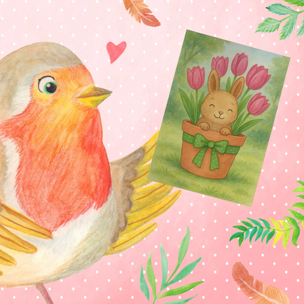Grußkarte Hase Tulpen Design Grußkarte, Klappkarte, Einladungskarte, Glückwunschkarte, Hochzeitskarte, Geburtstagskarte, Karte, Ansichtskarten, Ostern, Osterhase, Ostergeschenke, Osternest, Osterdeko, Geschenke zu Ostern, Ostern Geschenk, Ostergeschenke Kinder, Ostern Kinder, Hase, Ostergeschenk, Tulpen, Blumenstrauß, Alternative zu Blumen