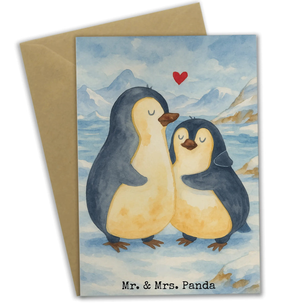Grußkarte Pinguin umarmen Design Grußkarte, Klappkarte, Einladungskarte, Glückwunschkarte, Hochzeitskarte, Geburtstagskarte, Karte, Ansichtskarten, Pinguin, Liebe, Liebespaar, Liebesbeweis, Liebesgeschenk, Verlobung, Jahrestag, Hochzeitstag, Hochzeit, Hochzeitsgeschenk